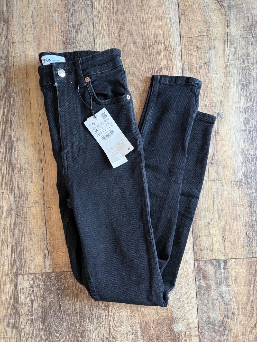 Zara Black Slim High-Rise Jeans